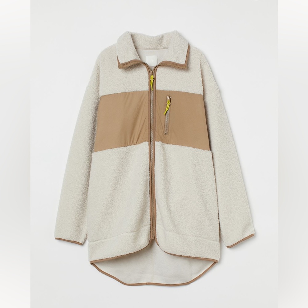 HM oversized faux fur jacket